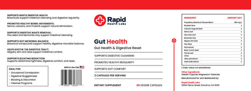 Rapid Health Labs Gut Health – Advanced Digestive Support Formula RapidFulfillment.com