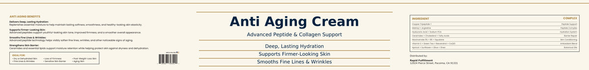 Anti-Aging Peptide Cream – Fine Lines, Firmness & Hydration