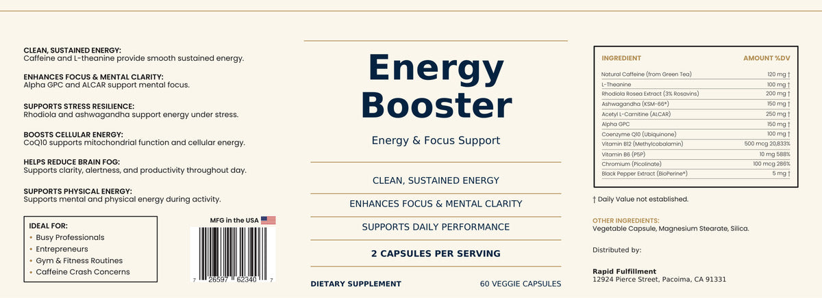 Energy & Focus Supplement – Clean Energy & Mental Performance