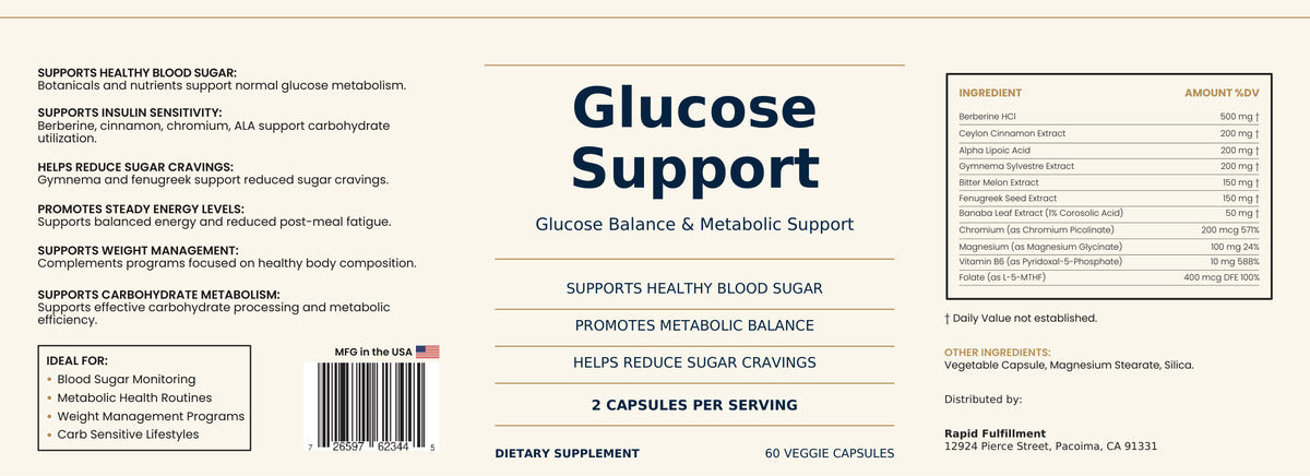Glucose Support Supplement – Berberine & Metabolic Support