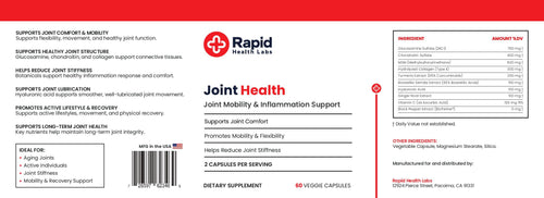 Rapid Health Labs Joint Health – Advanced Joint & Mobility Support Formula RapidFulfillment.com