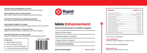 Rapid Health Labs Male Enhancement – Advanced Men’s Vitality Support Formula RapidFulfillment.com