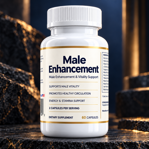 Rapid Health Labs male vitality supplement bottle