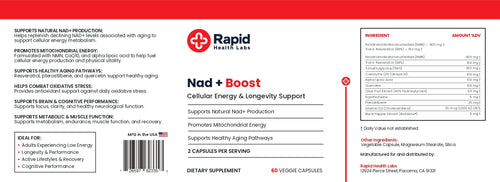 Rapid Health Labs NAD+ Boost – Advanced NMN Formula RapidFulfillment.com