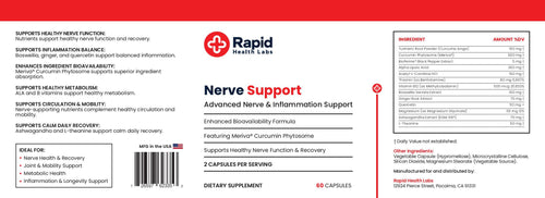 Rapid Health Labs Nerve Support – Advanced Nerve & Neurological Wellness Formula RapidFulfillment.com