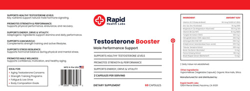Rapid Health Labs Testosterone Booster – Advanced Men’s Health Formula RapidFulfillment.com