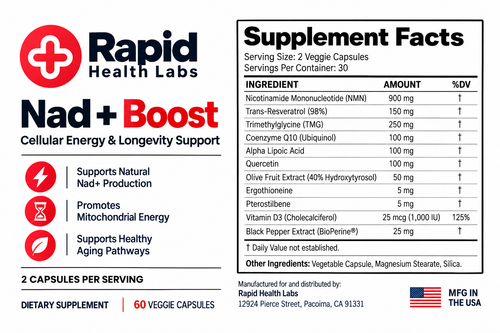 Rapid Health Labs NAD+ Boost – Advanced NMN Formula RapidFulfillment.com